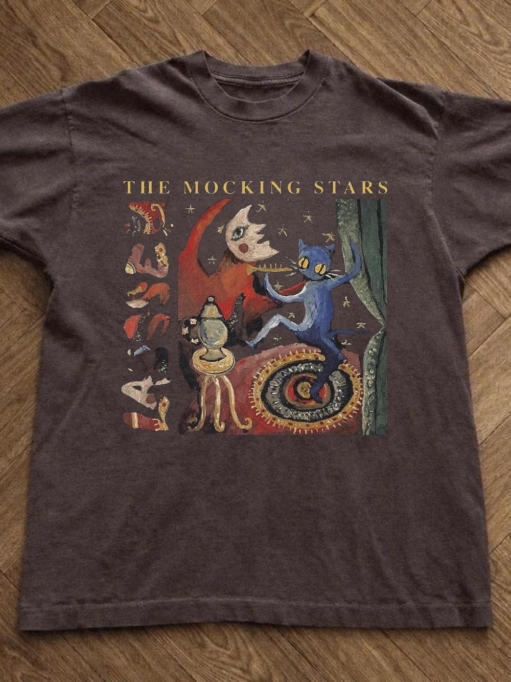Gildan Brown The Mocking Stars Graphic Tee